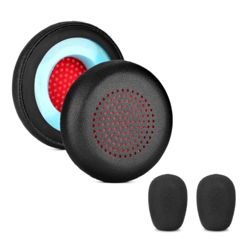 HIOPOIUYT Almohadillas de repuesto para micrófono compatibles con auriculares HC5 HC6 para mejorar la comodidad y el sonido