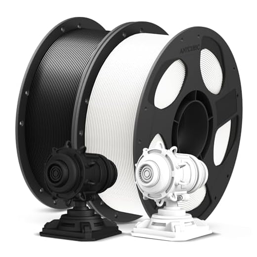 ANYCUBIC PLA Plus (PLA+), 3D Printer Filament 1.75mm Bundle, High Toughness, Dimensional Accuracy +/- 0.02mm, Print with Most FDM 3D Printers, 1KG Spool, 2kg, Black + White