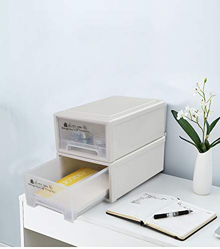 Rinboat 6 Quart Stacking Storage Drawer Unit Front Box, 3 Packs #TOP3