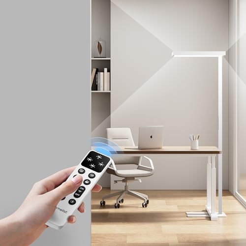 Homelist SKY1 Superlight 150W Full Spectrum Eye Protection Floor Lamp, 13000LM Ultra-Bright Standing Lamp with Motion Sensor, Auto Dimming, Touch & Remote Control, 4000K, for Homeoffice, Study Room