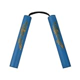 Playwell Nunchucku Safe Foam Rubber Childrens - Deluxe Foam Nunchucks with Cord - All Blue Colour - 8