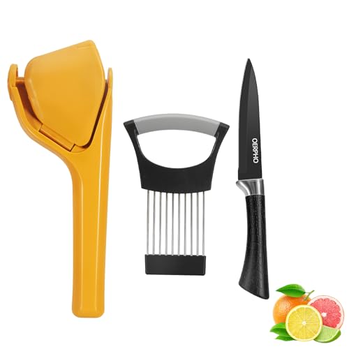 lemon squeezer,Portable Manual Citrus Squeezer Kit With Lime Squeezer,Lemon Slicer and Paring Knife,Easy to Juice Lemons,Limes,Oranges,Tangerines and Other Fruits Kitchen Gadgets.