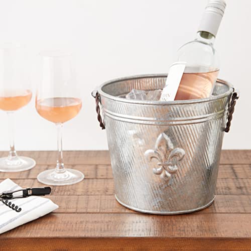 Kindwer Galvanized fleur-de-lis a coste, colore