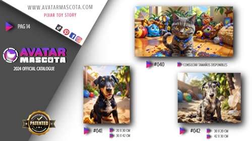 Tableau personnalisé chien chat cadre toile art numérique 4K - 6
