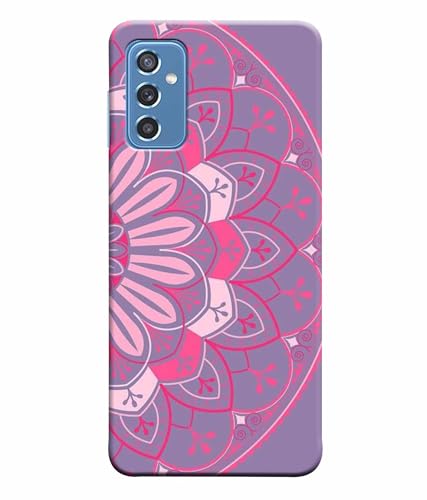 Image of Printed Hard Back Case Cover & Compatible for Samsung Galaxy M52 5G | Rangoli Painting Art (Multicolor) - D1196