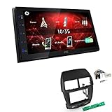 ohne CD Laufwerk, Bluetooth (Freisprech), DAB+ Empfänger mit automatischer Umschaltung zwischen DAB und UKW, USB, AUX, IOS kompatibel, Android kompatibel