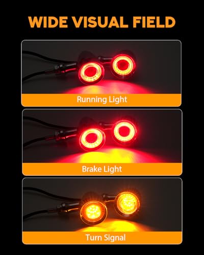 Image of Bullet Led Turn Signal Motocycle 48 LEDs SMD Blinker Indicator Fit for Honda Yamaha Suzuki Kawasaki Harley Sportster (Chrome,Rear Turn Light)