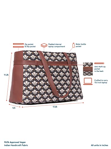 Image of ZOUK Urban Escape Bag | Stylish Vegan with Laptop Compartment, Trolley Sleeve & Anti-Theft Pocket |