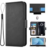 Auotu Custodia Case PU Pelle Flip Magnetica Custodiar Protettiva Portafoglio Cover Per Blackview BV8800 / Blackview BL8800 / Blackview BL8800 Pro Smartphone (Nero)