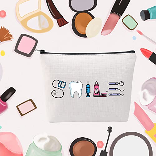 Image of MNIGIU Dental Assistant Gift Funny Dentist Gift Dental Smile Cosmetic Bag Dental Student Gift Dental Hygienist Gift