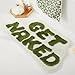 DyeFury Irregular Get Naked Bath Mat Green - Funny Bathroom Rugs, Small Cute Bathroom Decor, Non-Slip Sage Green Rugs 31