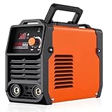 Máquina de soldar IGBT 300 A IGBT 220 V – Soldadora portátil MMA con arranque en caliente y función antivida, IGBT DC Electrodos Soldadora, para acero, acero inoxidable y hierro fundido, pantalla LCD