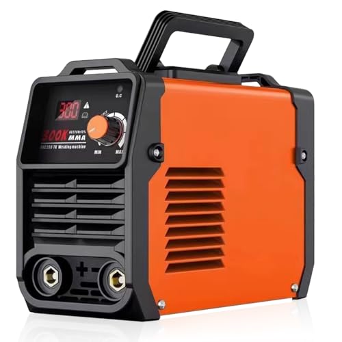 Máquina de soldar IGBT 300 A IGBT 220 V – Soldadora portátil MMA con arranque en caliente y función antivida, IGBT DC Electrodos Soldadora, para acero, acero inoxidable y hierro fundido, pantalla LCD