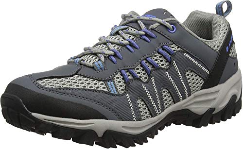 Image of Hi-Tec Men's Jaguar Womens Low Rise Hiking Boots, Charcoal Dusty Blue, 4 UK