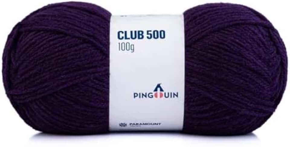 Fio Pingouin Club 500 100g, Lã 100% Acrílico Tex 500 para Tricô e Crochê, Fio Encorpado de Inverno, Diversas Cores, Acabamento Premium (Formosa)
