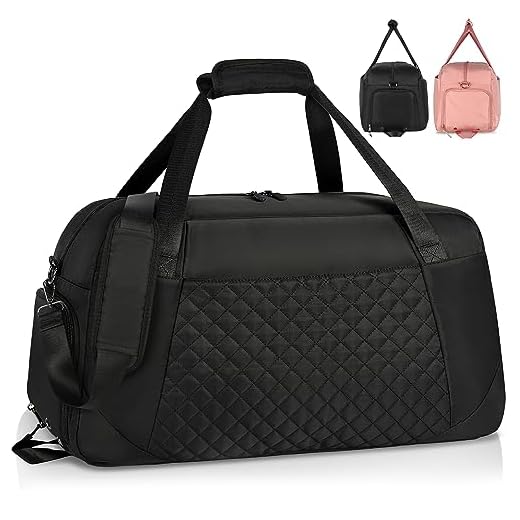 Lubardy Bolsa Deporte Impermeable Bolsa de Viaje Bolsas de Gimnasio Mujer con Compartimento para Zapatos Grande Bolsa de Fin de Semana Bolsos de Deporte para Yoga Gimnasio 40L