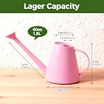 Arrosoir Bamworld pour plantes d'intérieur, arrosoir à long bec pour plantes de jardin, petit arrosoir pour fleurs d'intérieur, 1.8L 60oz 1/2 gallon (rose)