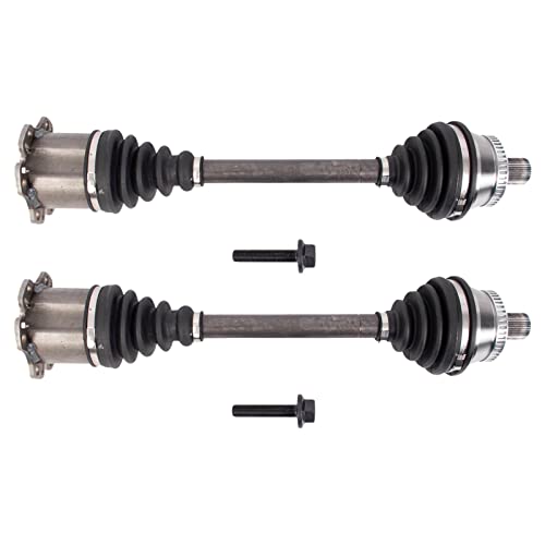 Image of TRQ Front Driver and Passenger Side CV Axle Assembly Set Automatic CVT Transmission Compatible with 2002-2009 Audi A4