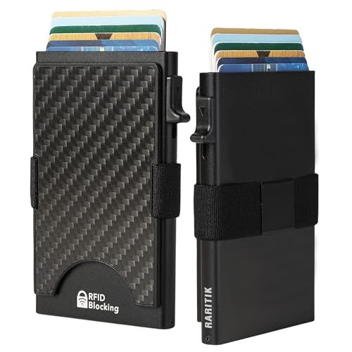 RARITIK Slim Card Holder Wallet for Men, Minimalist RFID Blocking Pop Up Wallet, Smart Metal...