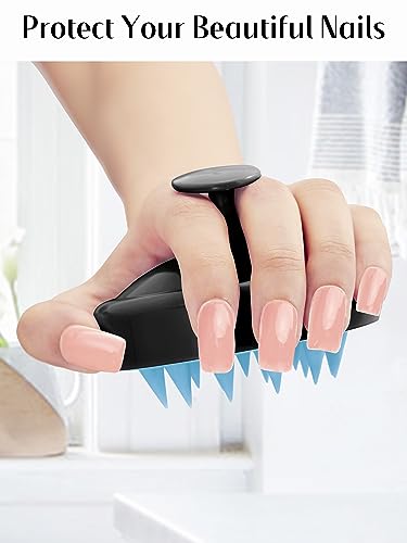 Image of HEETA Scalp Massager Hair Growth, Soft Silicone Scalp Scrubber Shampoo Brush for Exfoliation, Dandruff Removal Head Massage Stress Relax, Wet & Dry Use for Thick Thin Curly Hair Care, Black Blue
