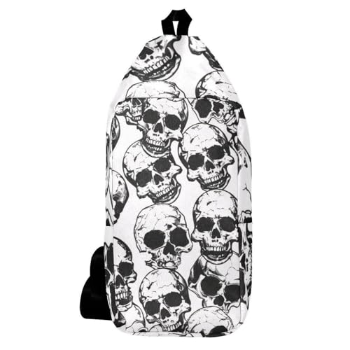 Sac à dos de voyage randonnée homme femme imprimé crânes multicolore