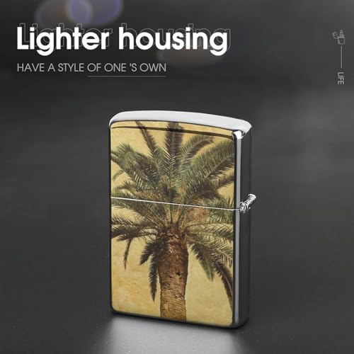 Funda para encendedor estilo tropical de metal clásico miniatura 4