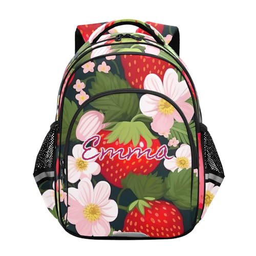 Sac à dos personnalisé d'école fraises rouges 17 inch grands sacs traditionnels