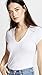 Enza Costa womens Island Cotton Cap Sleeve U-neck T-shirt T Shirt, White, Large US