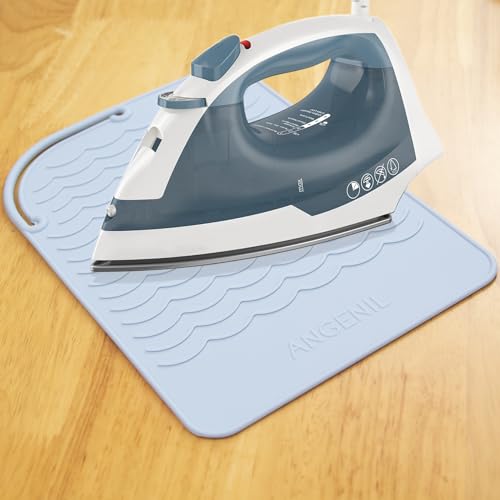 Image of ANGENIL Heat Resistant Silicone Mat for Hair Tools - Counter Mat Pad Cover for Curling Irons, Flat Irons, and Hair Straighteners (9 inch x 6.5 inch)