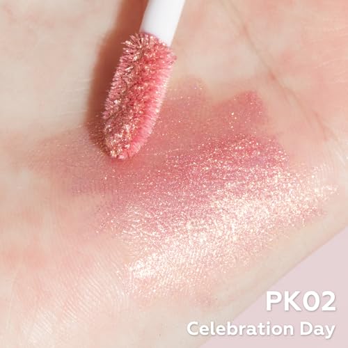 FOCALLURE Metallic Liquid Lipstick,Non Stick Cup Lip Gloss,High Impact Lip Color with Transfer-proof Wear,Long Lasting & Waterproof Lipstick Makeup for Women,Celebration Day