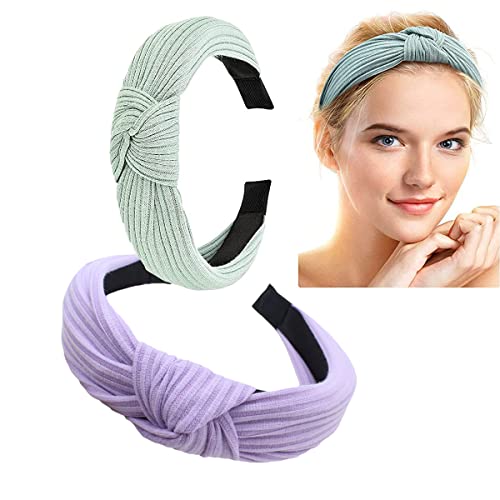 3 Pack Headbands for Women and Girls Flower Printed Knotted Plastic Head Band Fashion Boho Wide Hairbands Non Slip Hair Accessories 1804 - Image 2