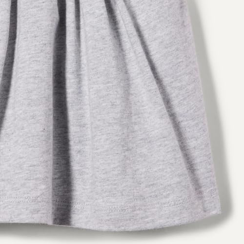 Vestido de jersey manga corta con punto elástico de alta suavidad para niñas activas 4