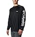 Columbia Men's PFG Terminal Tackle Long Sleeve Fishing Shirt, Black/Cool Grey Logo, Large