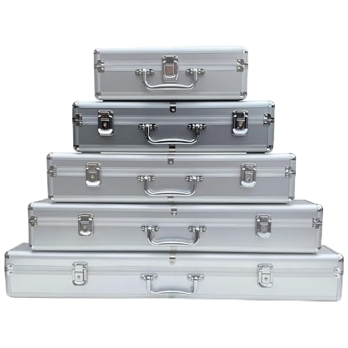 ECI - Valigetta in alluminio, allungata, vuota, 40 x 10 x 10 cm (lunghezza x larghezza x altezza), per strumenti di misurazione, per la conservazione di oggetti ECI - Valigetta in alluminio, allungata, vuota, 40 x 10 x 10 cm (lunghezza x larghezza x altezza), per strumenti di misurazione, per la conservazione di oggetti