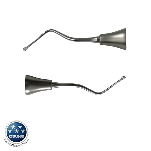 Miniatura 2 de Osung Escalador de archivos dentales con mango de metal, herramienta de escalador de archivos periodontal dental con doble extremo de trabajo,