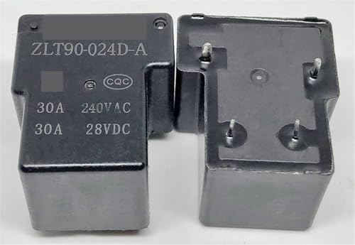 Relé T90-1A-4P-24V-30A ZLT90-024D-A de 4 pines para solucionar sobrecargas en circuitos de 24V