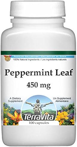 TerraVita Hoja de menta - 450 mg (100 Cápsulas, ZIN 511926) - Paquete de 2