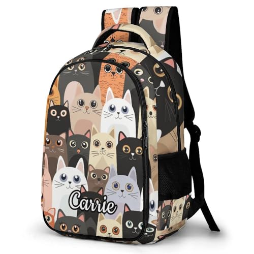 Cute Cat School Backpack Book Bag Laptop Bags for Girls Boys Kids Back to School Gift2