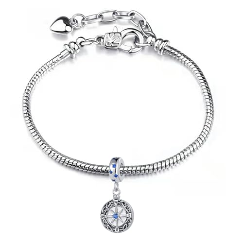Charm de brújula para regalar compatible con pulsera Pandora 5