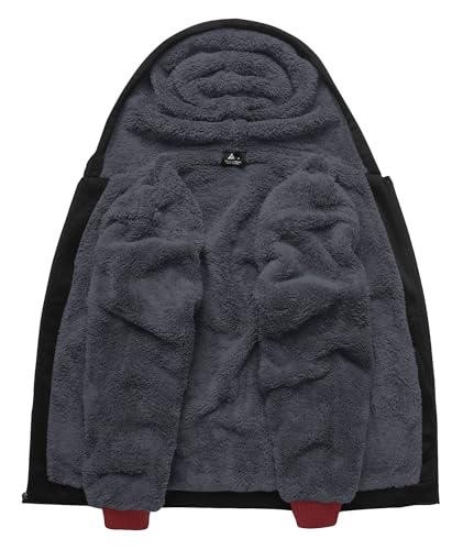 Image of SCODI Hoodies for Men Heavyweight Fleece Sweatshirt Zip Up Thick Jacket
