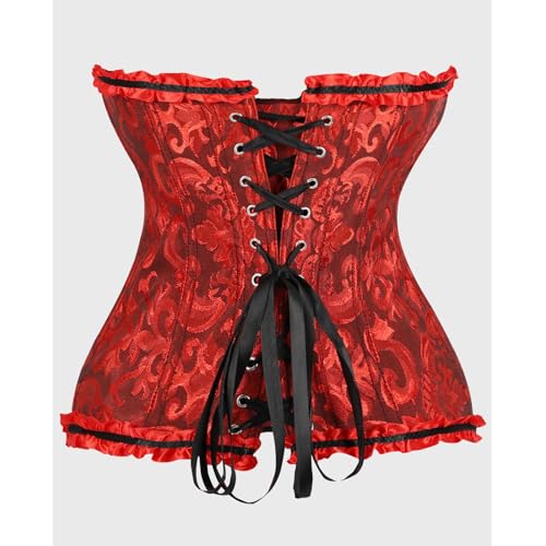 TANGNADE Women Renaissance Corset Top Bustier Lace up Gothic Boned Bustier - image 7