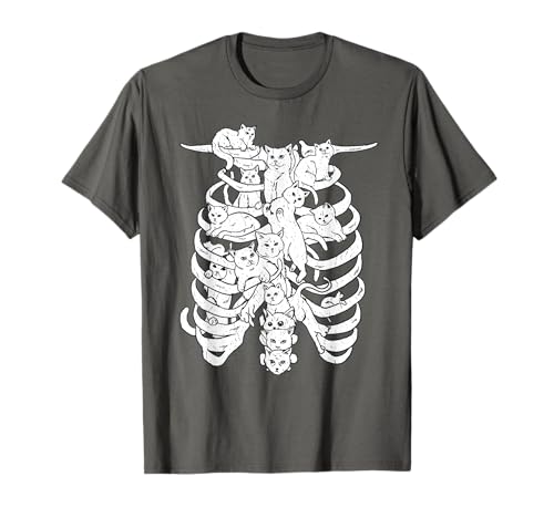 Ribcage Thoracique Chat Squelette Pastel Goth Alt Clothes T-Shirt