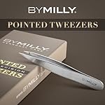 Pointed Tweezers | High Carbon Stainless Steel Needle Nose | Fine Point Precision Hair Removal | Perfectly Aligned & Hand-Filed Sharp | Silver - Image 3