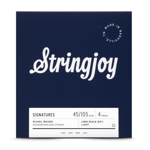 Stringjoy Signatures Nickel-wound Long Scale 4-string Bass Strings - Light Gauge (.045 -.105)