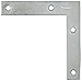 Flat Corner Iron, Zinc, 5 x 7/8-In.