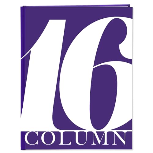 BookFactory 16 Column Book/Hardbound Columnar Notebook (Sixteen Columns Columnar Book) Logbook - Soft Touch Laminate Hardbound, 100 Pages, 8.5'' x 11'' (Made in USA)