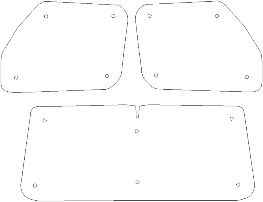 Thermal Blinds Compatible with Talbot Express (1981-1993) (Front Set) Colour Back Lime Lime Reversible and Thermal