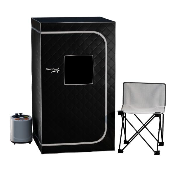 STEAMSPA Portable Steam Saunas for Home - Personal Sauna Steam Tent for Relaxation - Indoor Foldable Bathtube for Body Spa - Hand-Accessible Zippers, Remote Control Included