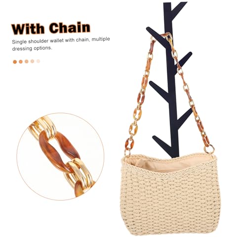 Elegant Straw Beach Bag Woven Tote Women's Shoulder Bag Multi-purpose Handbag for Occasions2