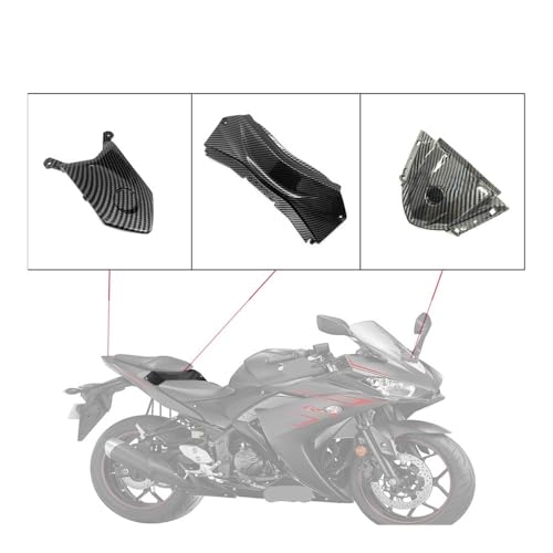 Couvercle de feu arrière YZFR3 R25 carénage central robuste en carbone